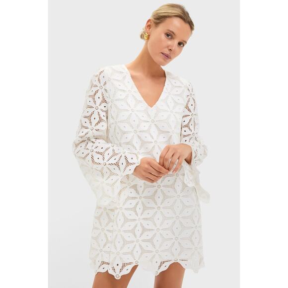 TUCKERNUCK White Floral Lace Camilla Dress Size M NWT Retail $248 Tuckernuck - Picture 4 of 8